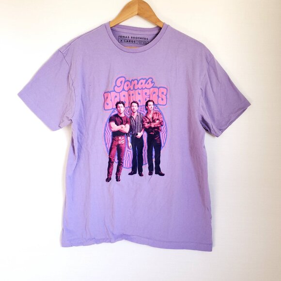 Jonas Brothers Purple band graphic T-Shirt Size XL - Picture 1 of 5